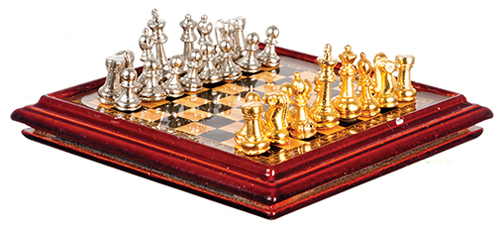 Metal Chess Set and Board